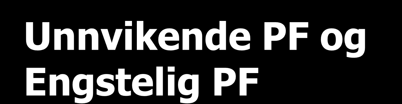 Det er også en forskjell på unnvikende PF (som vektlegger unnvikelsesatferd) og engstelig PF (som vektlegger angsten). Engstelige har gjerne flere engstelser.