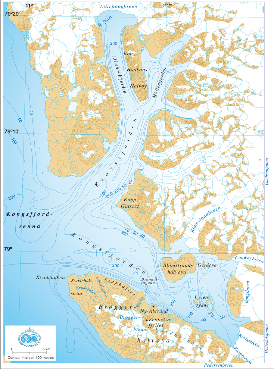 Dette innebærer at sirkulasjonen i stor Figur 1. 4 Kart over Svalbard.