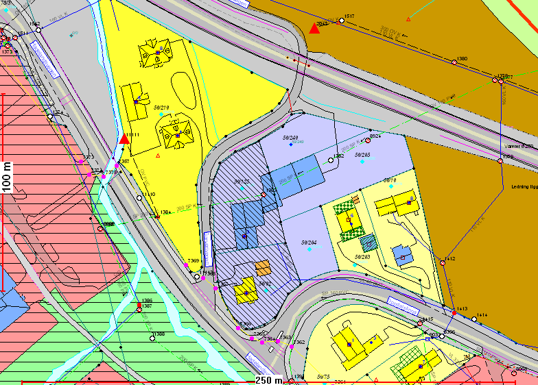 1.2 Planstatus i området og rettslig grunnlag Eiendommen 59/125 ligger i uregulert område og er i gjeldende kommuneplanens arealdel avsatt til erverv.