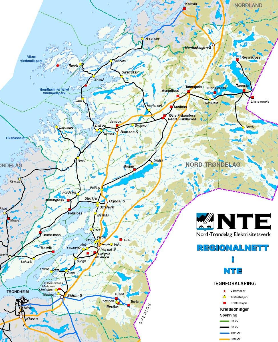 Naturlig nettmessig skille i nord mot Helgeland