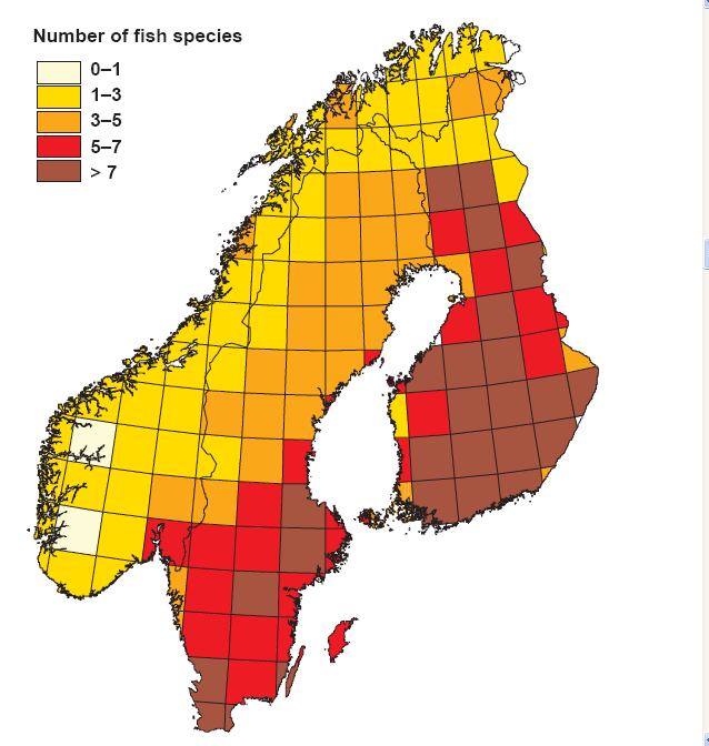 Norge er artsfattig mht fisk i