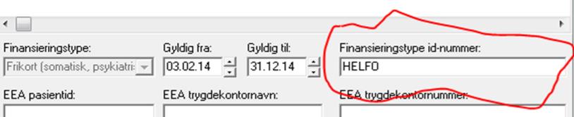 Sykehuset Østfold DIPS brukerhåndbok - Polikliniske takster Side 5 av 42 Skriv inn id-nummeret på pasientens frikort i feltet Finansieringstype id-nummer (obligatorisk felt) og sjekk gyldighetsdato