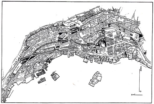 Sandviksplanen 1888. Etter T. Wesenberg (1984).