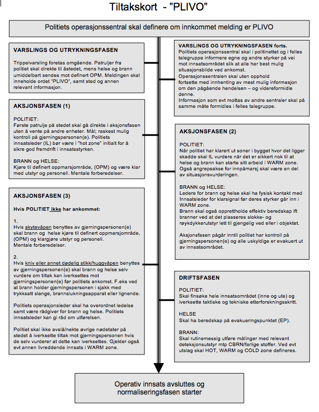 Del D Gjennomføring av PLIVO-aksjoner En PLIVO-aksjon består av tre faser.
