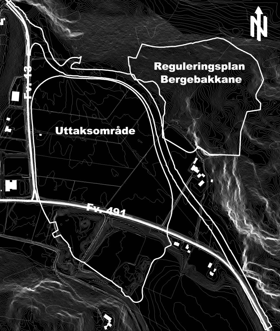 Støy Hestamoen masseuttak 1 4 INNLEDNING Figur 1-1 viser en oversiktsillustrasjon over omkringliggende bebyggelse og vegers beliggenhet i forhold til uttaksområdet. Fv.