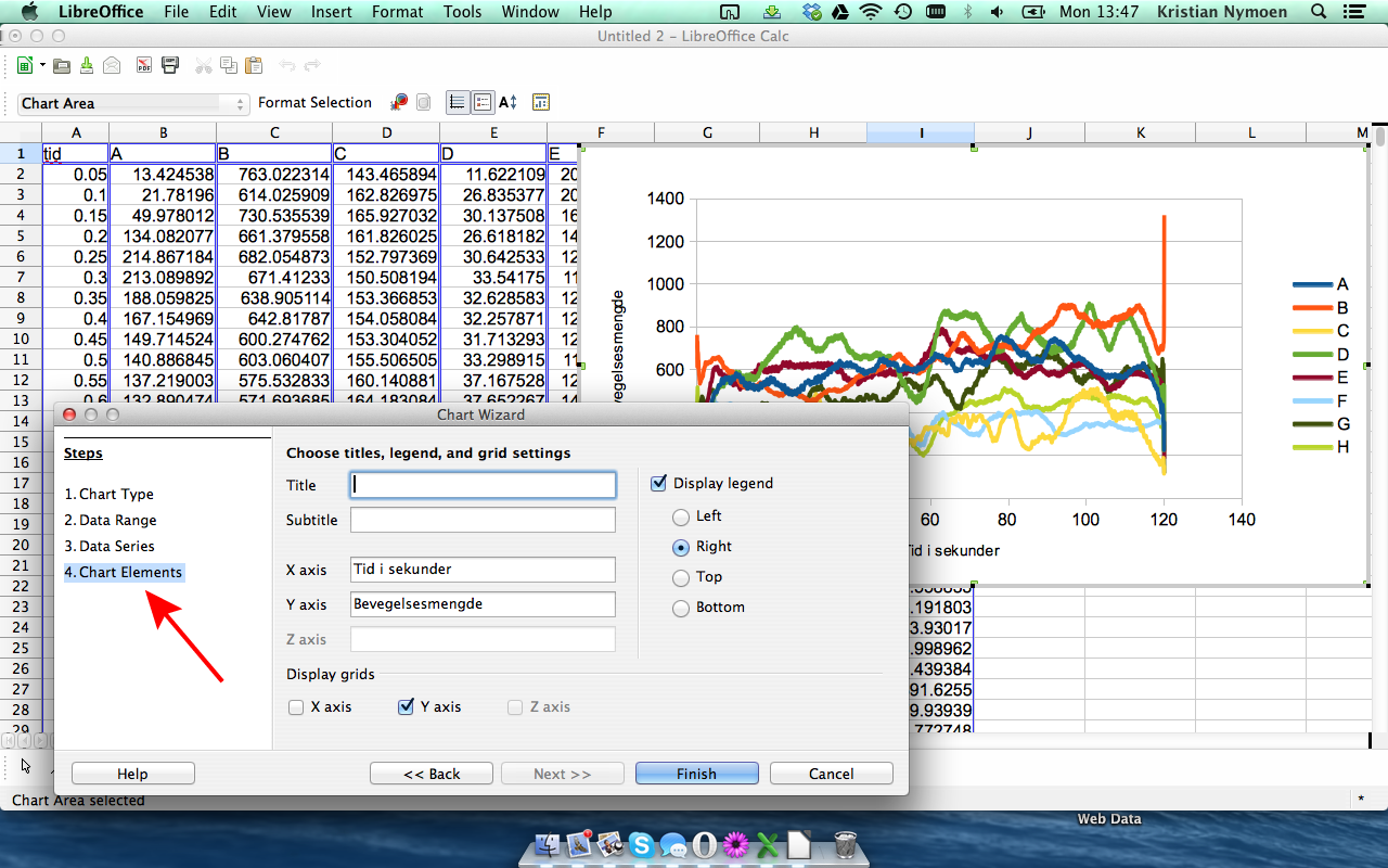 LibreOffice (Mac) Ved å trykke på