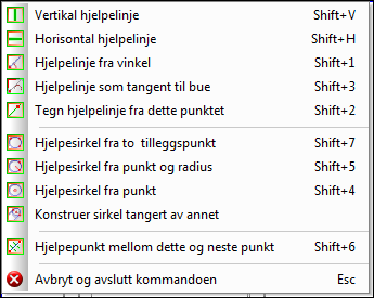 18 Konseptet DDS-CAD 11 Festepunkt Når et objekt skal settes inn i en tegning enten første gang, som kopi eller ved flytting, og er dynamisk festet til trådkorset, kan festepunktet i objektet flyttes.