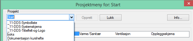 Bekreft med [OK]. Viktig! Når du oppretter et nytt prosjekt fra prosjektmenyen, vil det lages l en katalog med samme navn som prosjektet i prosjektmappen.