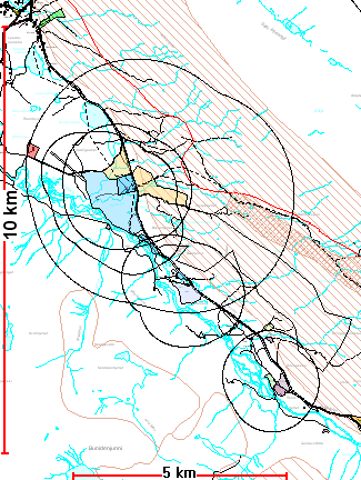 Konsekvensutredning-reindrift 27 BE 8 Brennfjell leir BH 25 - Hytteområde BE 7 Golfbane BI 4