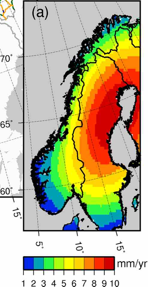 Dagens landheving i Norge Glacial isostatic adjustment (GIA) dominerer landheving i Norge. Nye GPS observasjoner med bedre arealdekning enn tidligere. Oppdatert nivellering også tilgjengelig.