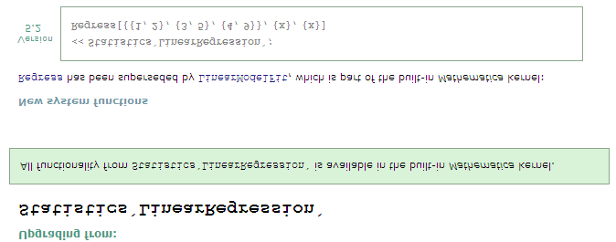 Statistikk ver 7.nb 67 Regresjonsanalyse i versjon 7 Det har skjedd større endringer i statistikkfunksjonene i de siste versjonene av Mathematica. I versjon 5.