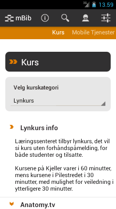 3.2 Applikasjonens hoveddeler Dette delkapitlet gir en mer detaljert forklaring på produktets hovedaktiviteter. 3.2.1 Info Brukte filer: HjemActivity.java, HjemSwipeActivity.java, activity_hjem.