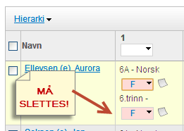 6.5 Doble timer i timeplanen Dersom to faglærere setter opp den samme timen eks mandag 1.