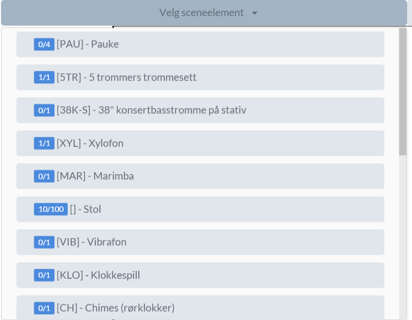 INNSENDING AV SCENEOPPSETT Innsending av sceneoppsett er litt annerledes enn innsending av sceneskjema. Øverst finnes en verktøylinje hvor statusen for skjemaet vises helt til venstre.