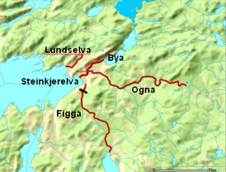 Steinkjerregionen Behandlet i 2008 og 2009. Har vært behandlet flere ganger før med både rotenon og AlS.