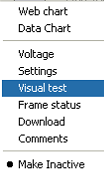 4.5 Visual test (system sjekk) En visuelt test er brukt for å sjekke om alle infrarøde lysdiodene i rammen er operative og fungerer eller om det er noe som blokkerer diodene som f.