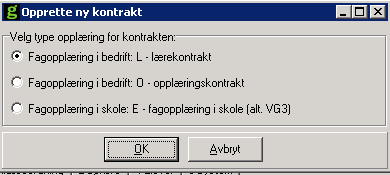 Registrering av kontrakt s A 3 3 23 2 4 25 4 5 5 6 7 6 7 9 8 8 2 2 9 0 20 24 22 A Opprette ny kontrakt Ved manuell opprettelse av kontrakt får man et nytt bilde, hvor man skal velge riktig type