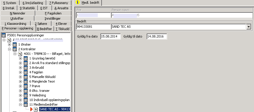 Registrering av Medlemsbedrift (side ) 2 3 Klikk på knappen for å opprette nytt registreringsbilde eller Ctrl+N. Bedrift Velg medlemsbedrift. OBS!