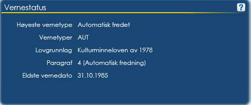 Lokalitet ID er lokalitetens unike identifikasjonsnummer. Navn er lokalitetens navn. Dersom lokaliteten ikke er gitt navn vil den hente navnet fra Art.