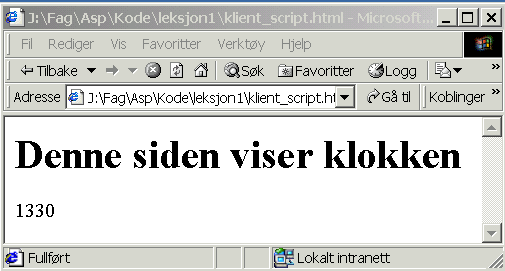 Installasjon av web-tjener og teori side 4 av 23 1.2.3.Klient-side script En løsning på problemet var å lage klienter (her nettlesere) som kunne kjøre script.