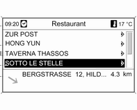 76 Navigering Les dette Alternativet Importerte POI-er kan bare velges hvis data om spesialdestinasjoner (adresse) er lastet ned fra en USB-stasjon, se "Eksport og import av POI-data" i kapittelet