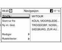 Navigering 87 Som standard legges nye veipunkter til på slutten av listen. Hvis en annen plassering ønskes, bruker du multifunksjonsknappen til å velge innsettingsstedet.