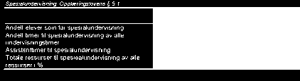 2.9.1. Spesialundervisning i grunnskolen Tabellen viser utvikling avspesialundervisning fra 2007 til 2010. Lokale mål Mål: Ressursbruken må ned på sammenlignbare kommuners nivå.