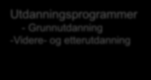 Utdanningsprogrammer - Grunnutdanning -Videre- og etterutdanning Utviklingsarbeid