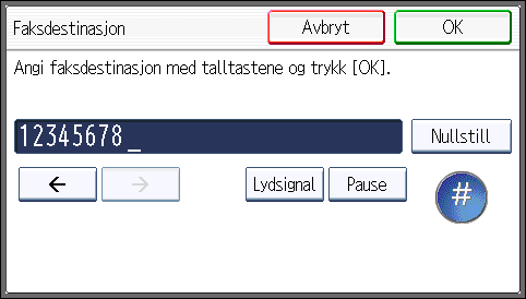 Grunnleggende fremgangsmåte for overføring (minneoverføring) 8. Trykk på [Nullstill], og trykk deretter på [OK].