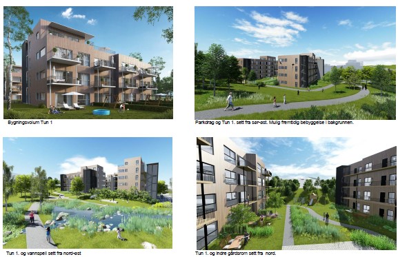 Byggeriet Planforslaget omfatter 3 blokker med maksimalt 50 leiligheter, i inntil 5 etasjer. Leilighetene har størrelser fra 55m 2 til 80 m 2.