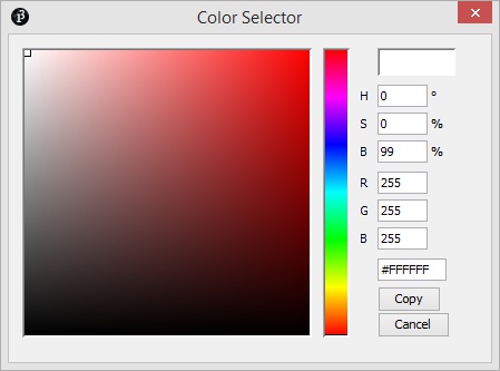 Steg 3: Fargevelgeren Noen ganger kan det være tungvint å skulle lage fargene man har lyst på ved å bare tenke ut tallene.