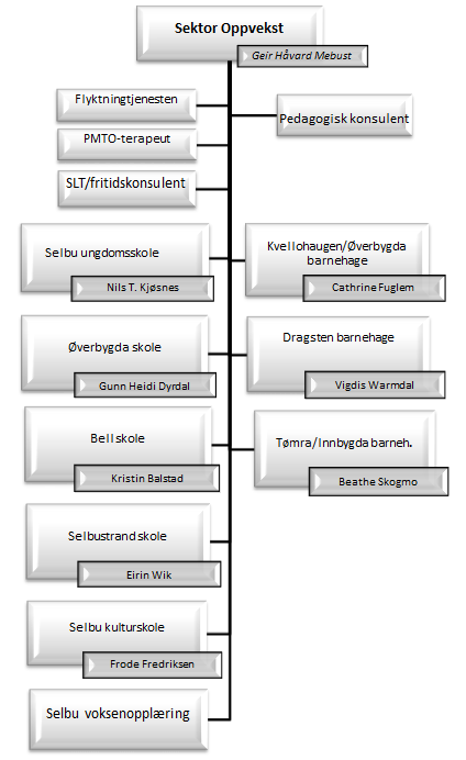 7 SEKTOR OPPVEKST Årsmeldinga for sektor oppvekst inneholder regnskapstall, bemanningsoversikt og hovedinnhold i tjenestene. Årsmeldinga gir en oversikt av drifta i 2015 og oppgaver som er løst, bl.a. oppfølging av politiske vedtak.