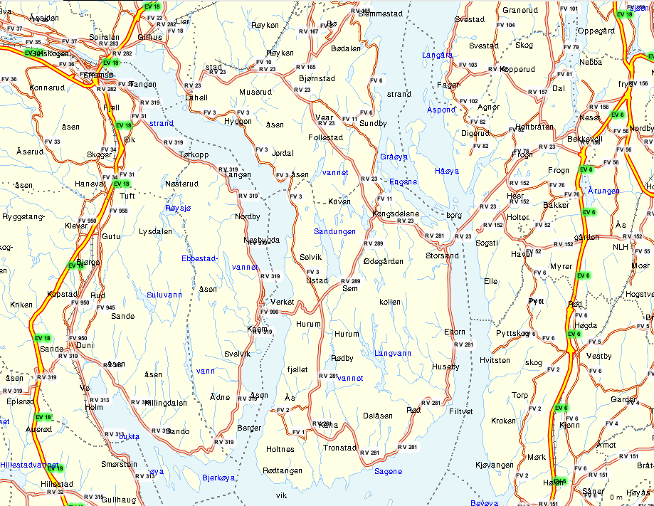 Planområdet Området ligger på Sagene helt syd på Hurumhalvøya, inntil tettstedet Tofte. Avstanden til Tofte er 1 km, til Drammen 40 km og til Oslo sentrum 65 km. 3. Dagens situasjon 3.