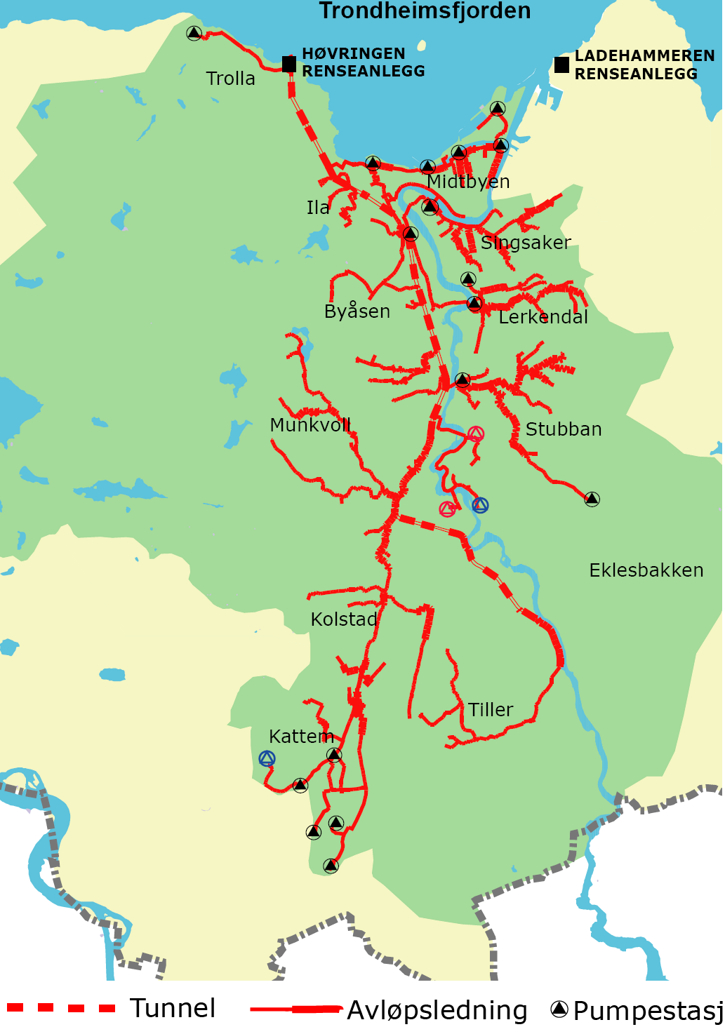 Trondheim kommune Høvringen renseanlegg 1978 Første byggetrinn,