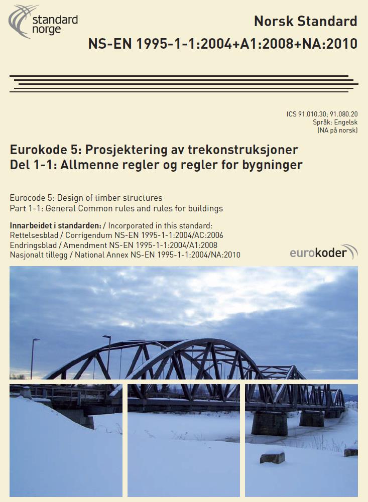 Prosjektering, beregninger etter Norsk standard For eksempel