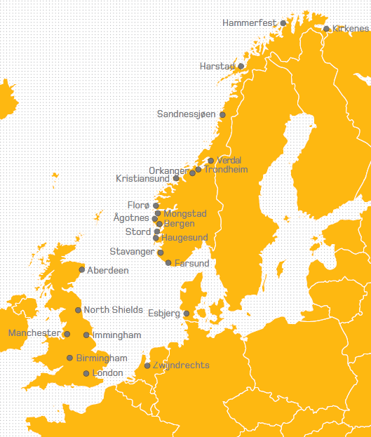 Frakt til/fra og mellom norske forsyningsbaser (stipulerte tall - alle aktører) Ca 800 tonn med forsyninger skal til og delvis fra basene Herav ca ½ parten Bore & Brønn utstyr Båtandel anslått til