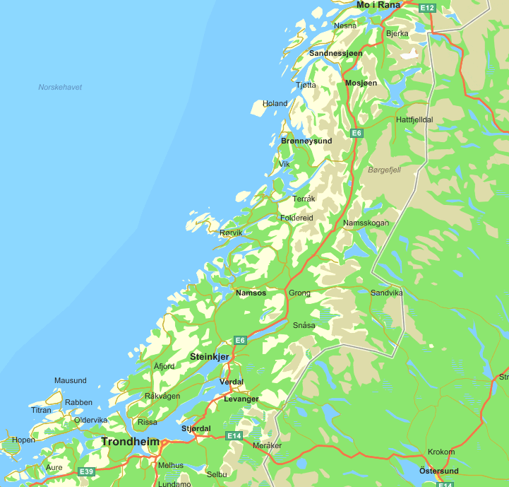 7 410 778 1209 8290 Figur 2.2: Terminalpassasjerer til Namsos lufthavn 2010 Totalt sett reiste om lag 18000 personer strekningen Trondheim-Namsos med fly i 2010.