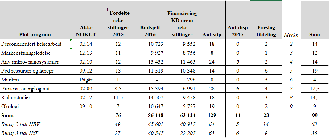 handlingsrommet i budsjettet.