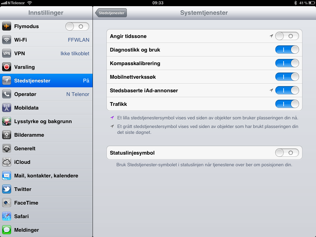 Hvis du har oppgradert til OS5 eller OS5.0.1 bør man slå av angir tidssone. Dette er et kjent problem for batterier.