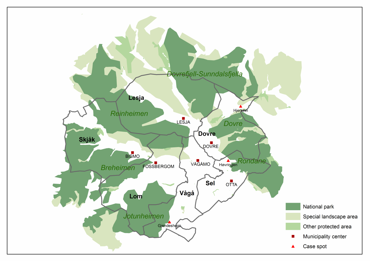 Formål: Gi spesifikk input til forvaltningsstrategi og en markedsføringsstrategi for Nasjonalparkriket Studieområde: