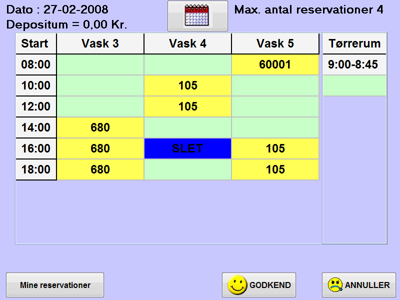 Easy 600/3000/4000 Kom godt i gang - beboer Side 4/12 Funksjonsfeltet Den nederste linjen i skjermen inneholder knappene»reservasjon«,»godkjenn«,»annuller«og»språk«.