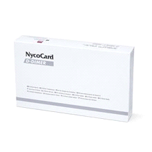 D-Dimer NYCOCARD D-DIMER NycoCard D-Dimer Single test er en hurtigtest for bestemmelse av fibrin