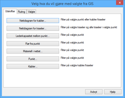 Du kan lese mer om utskriftene under Nettdiagrammodulen på side 331, Lederkapasitet mellom punkt på side