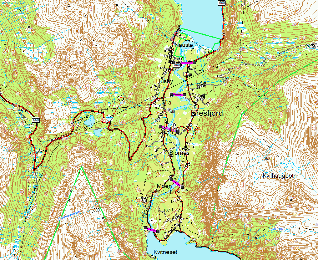 Følgende størrelsesinndeling ble benyttet for laks og sjøørret: Laks < 3 kg Laks 3-7 kg Laks > 7 kg Sjøørret < 1 kg Sjøørret 1-3 kg Sjøørret > 3 kg Figur 9.