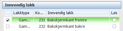 Eventuell innvendig lakkering tidssettes separat. 3d. Lakkeringstid for Gammel flate rettet detalj I tiden inngår lakkering av utvendig flate. Tidssettes som Gammel flate.