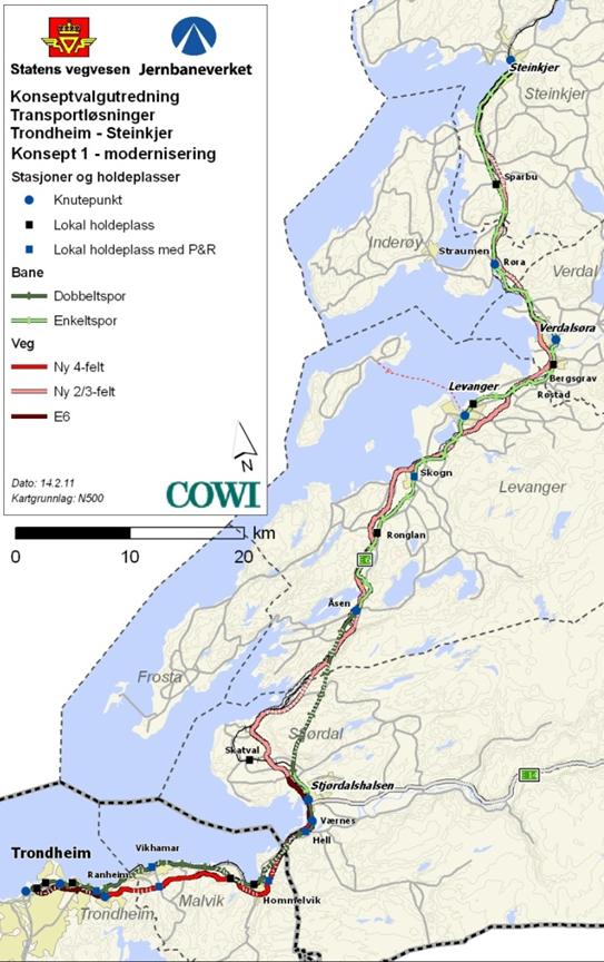 Minimumskonseptet (0+) Bompenger på veg for å redusere bilkjøring og reduserte kollektivtakster for å motivere trafikanter for å reise kollektivt.