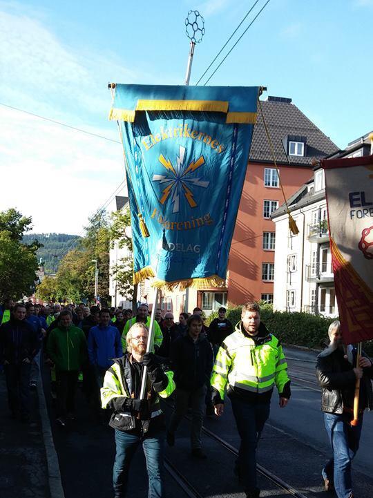 Politisk streik! Tirsdag 23. september sto store deler av elektrobransjen i Trøndelag i ro.