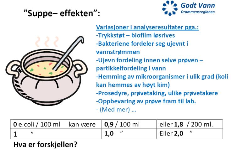 Nå vi påviser Koliforme bakterier etter den den såkalte Colilert-metoden, er det ofte uklart om det er dreier seg om sykdomsfremkallende bakterier.