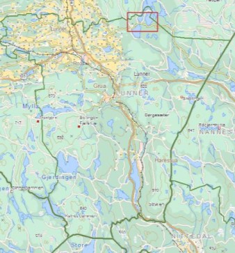 38 Veg 1064 Øst for Bjørgesætra, Øståsen Vårt forslag var: Skotjernvegen Skotjernsvegen