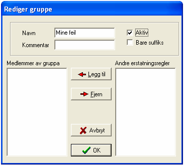 Gå inn på Grupper på kontrollpanelet. Klikk Ny. Då kjem du til panelet Rediger gruppe. Gi gruppa eit namn.